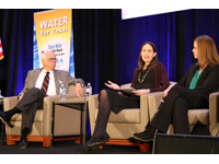 During "How Do You Tell the Story of Texas Water?" Rich Oppel, Texas Monthly; Corrie MacLaggan, Texas Tribune; Stacy Chesney, Denver Water; and Asher Price, Austin American-Statesman, discussed challenges and solutions to securing media coverage and public interest in water issues