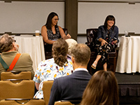 Arianne Shipley with Rogue Water and panelists Chelsea Boozer, Central Arkansas Water; Laura Bright, Ph.D., University of Texas at Austin; Samantha Villegas, Raftelis, enjoyed a conversation on the power of strong branding and communication in the water industry