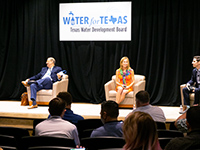 During *Talk Techy to Me: Wading Through Water Technology Options* Marc Santos with Isle Utilities and panelists Ali Abolmaali, Ph.D., P.E., University of Texas at Arlington; Rebekah Eggers, IBM; and Richard Seline, ResilientH2O Partners discussed the myriad technologies available to the water industry