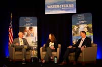 The TWDB’s Executive Administrator, Jeff Walker moderated the general session, “Movers and Shakers – Lessons from Leaders at Large Water Utilities” discussing the ins and outs of managing large water systems with Jenna Covington, P.E., North Texas Municipal Water District, and Troy Hayes, P.E., City of Phoenix.
